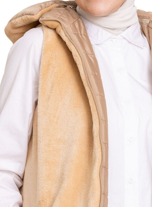 Mocha L - Cut Double Face Jacket - Khotwh